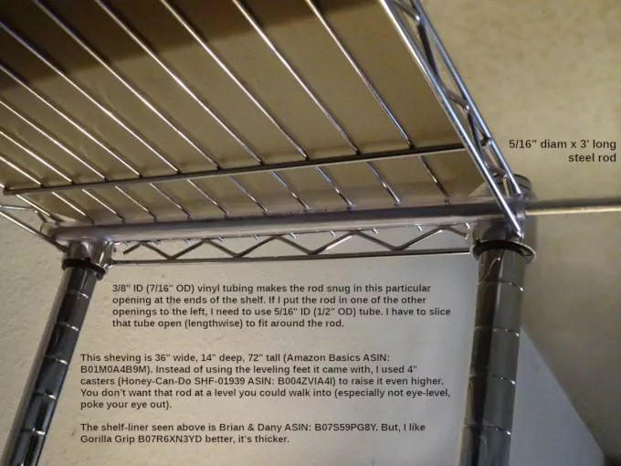 Rod to hang leashes for easier packaging (and oiling the bolt-snap)