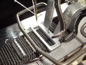 1-inch collar clamped at the buckle-side of the ring