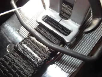 3/4-inch collar clamped at the buckle-side of the ring