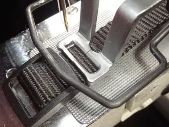 3/4-inch collar clamped at the tri-glide tail