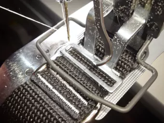 1-1/2 inch collar clamped at the buckle-side of the ring