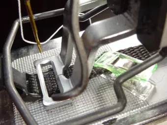 3/8-inch collar (long) clamped at the buckle