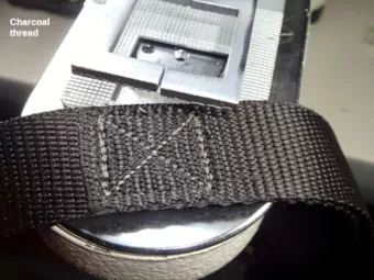 1-inch leash's handle-end sewn.