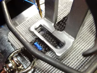 3/8-inch leash: snap-end, tail of the webbing clamped for bartacking